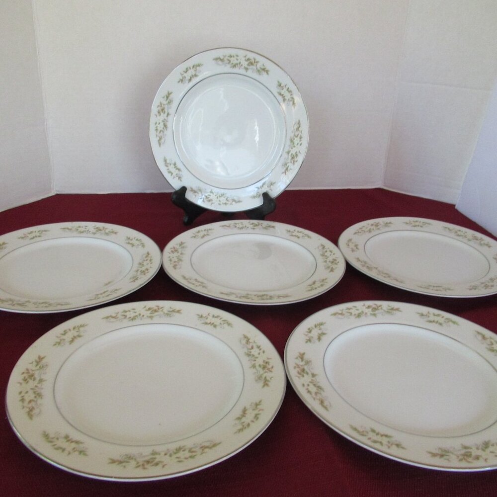 International Silver Springtime 326 set of 6 salad dessert plates